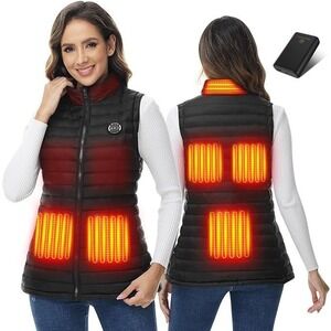 Teiisuoa Heated Vest Women with Battery Pack Included, Lightweight Warm XXL